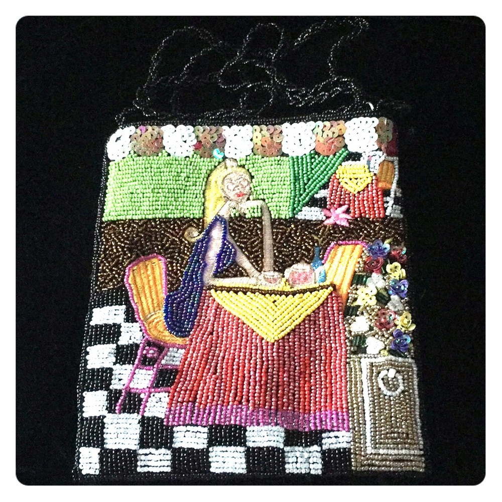 Beaded Sequins cross boy bag beaded PURSE Shoulder Strap Collection - Picture 14 of 16